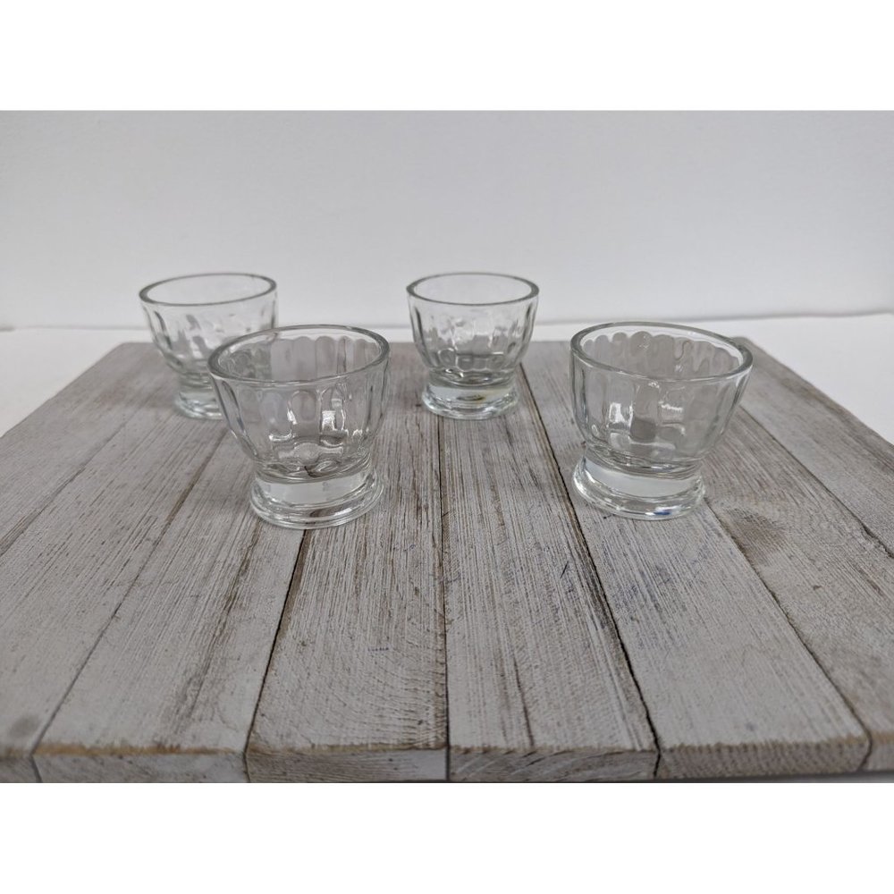 Vintage BC Glass Egg Cups Glass Set of 4 -- 2 1/4"